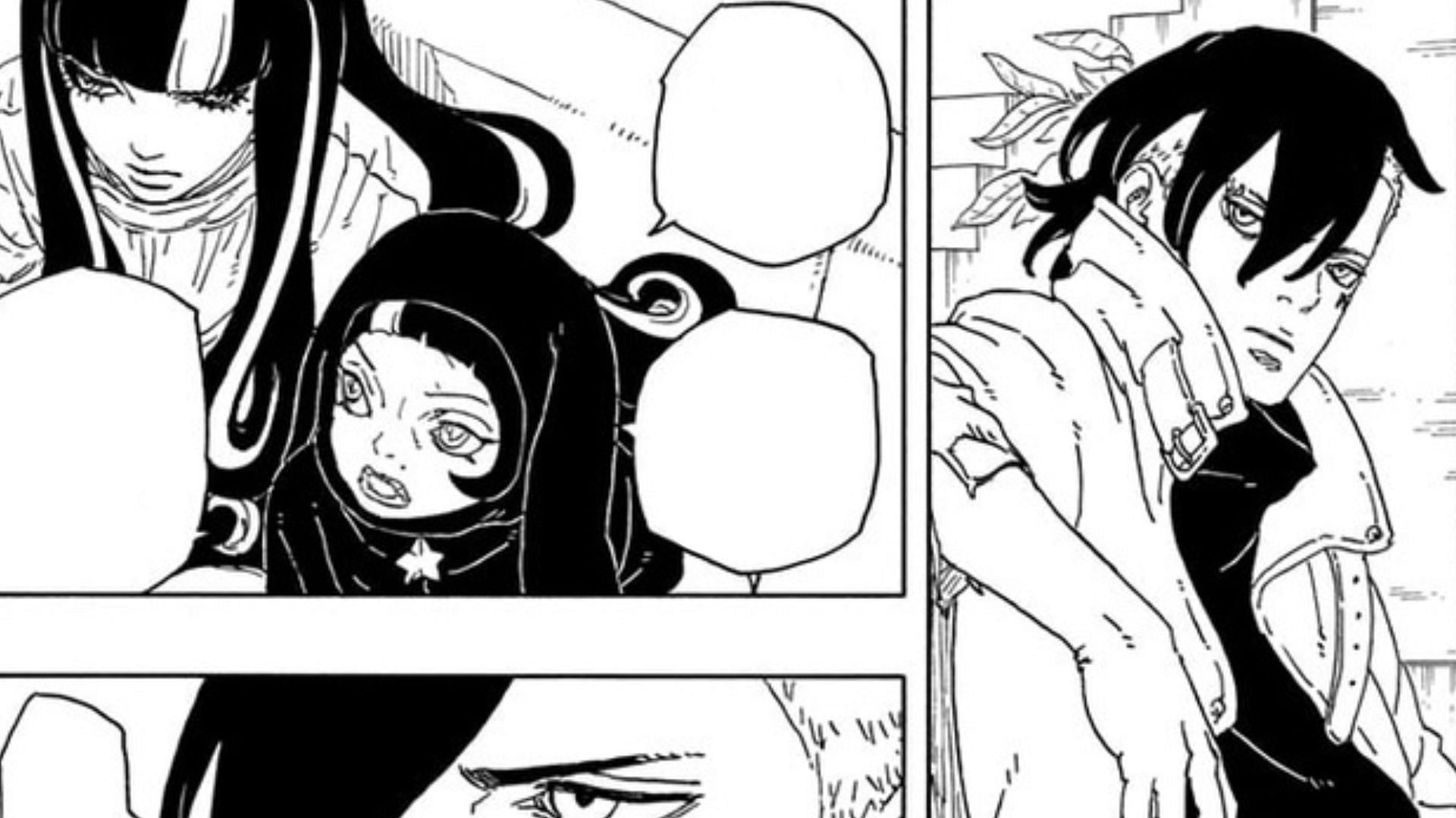 Eida, Daemon, and Kawaki as shown in the manga (Image via Shueisha)